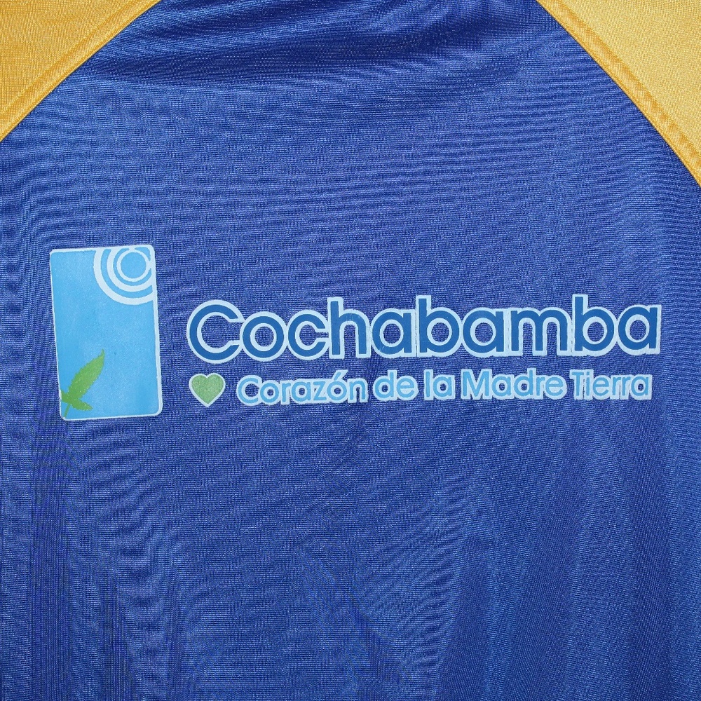 Adidas Medium 3 Stripes Blue Gold Track Jacket - Picture 4 of 8